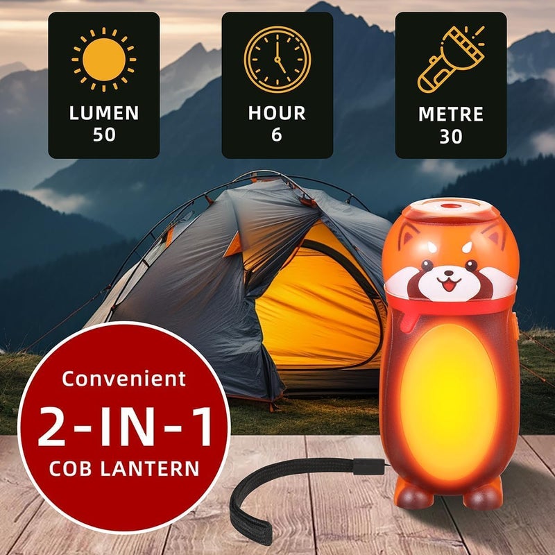 Hilngav 8 Pack Small Mini LED Flashlights for Kids Cute Animal AAA Flashlight Bulk- 2 in 1 Lantern Flashlight - Christmas Gifts Stocking Stuffers for Camping for Girls Boys Toddlers Halloween Gifts - Image 3